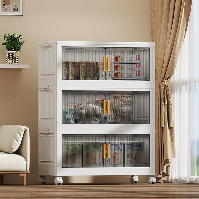 62 Gal Stackable Plastic Storage Bins by Unknown