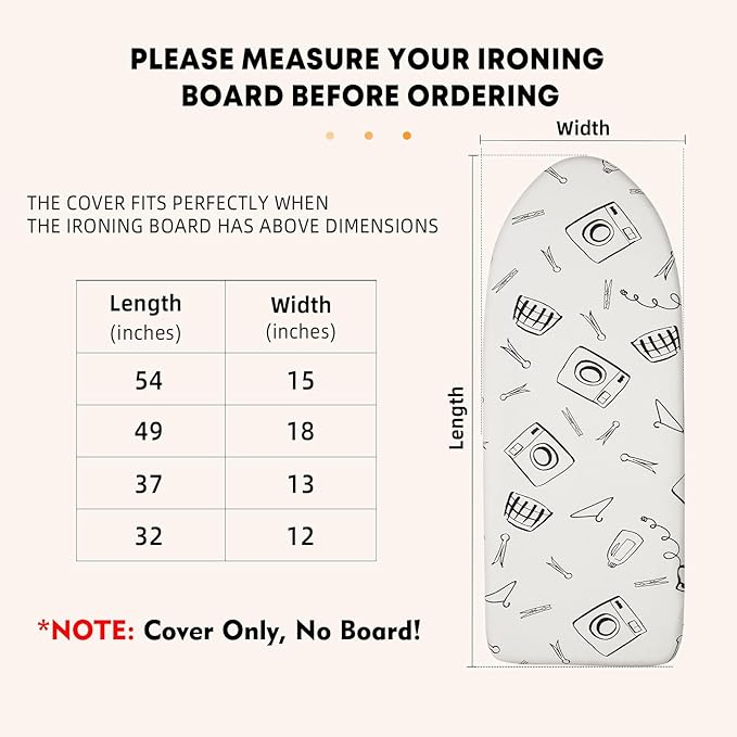 Table Top Ironing Board Cover 12 x 32 inch, 3 Layers Small Iron Board Cover - Image 5