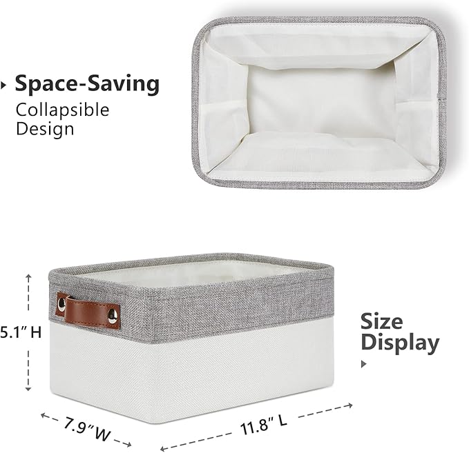DULLEMELO Storage Baskets Bins for Organizing, Small Fabric Baskets for Shelves - Image 2