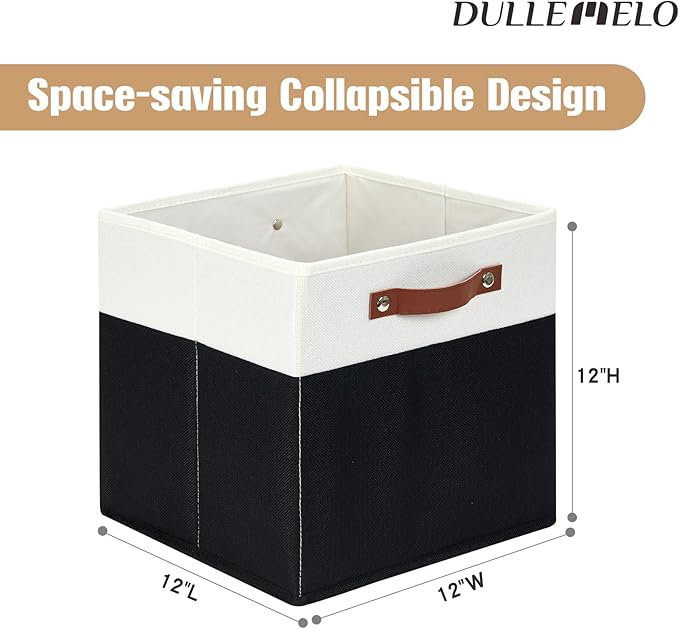 DULLEMELO Fabric Storage Bins for Shelves, Cube Storage Organizer Bins - Image 2
