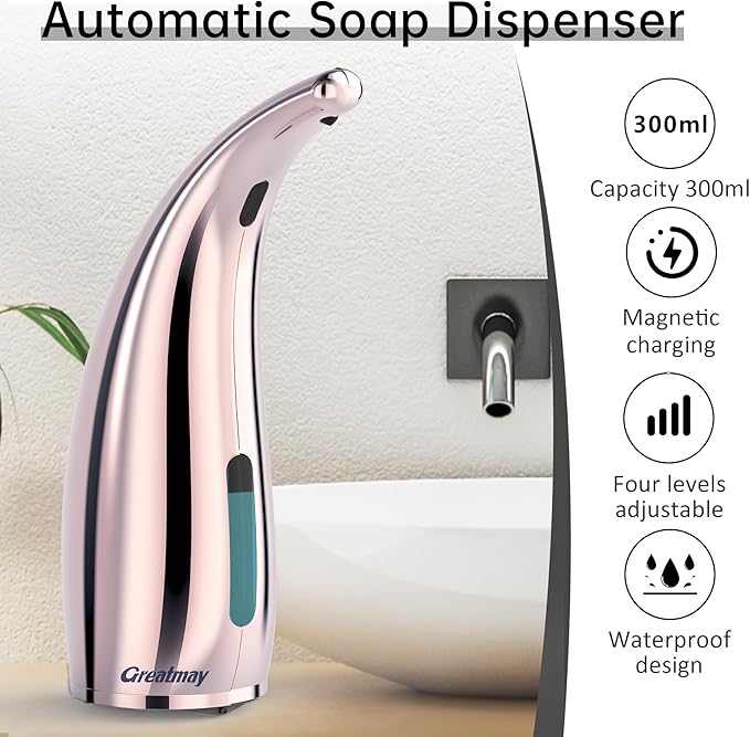 Adjustable Automatic Soap Dispenser Touchless, 4 Adjustable Levels Touchless - Image 2