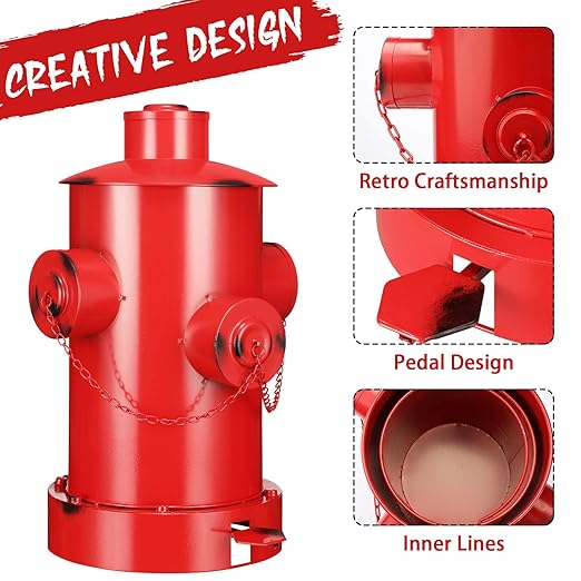 Hoolerry Fire Hydrant Trash Can Retro Creative Garbage Can - Image 4