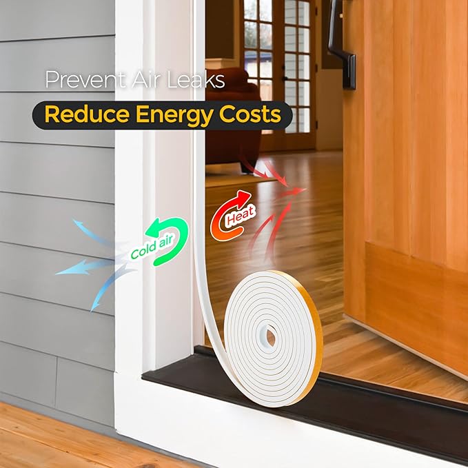 10 Feet Weather Stripping Door Seal, 3/4" Wide X 5/16" Thick Door Seal Strip - Image 6