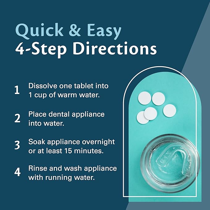 Retainer Cleanser Tablets Cleaner, Removes Odors Discoloration Stains and - Image 6