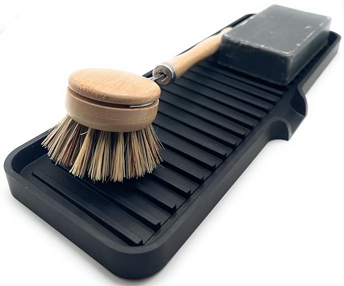 Happitasa Silicone Soap Dish Tray and Sponge Holder - Image 3