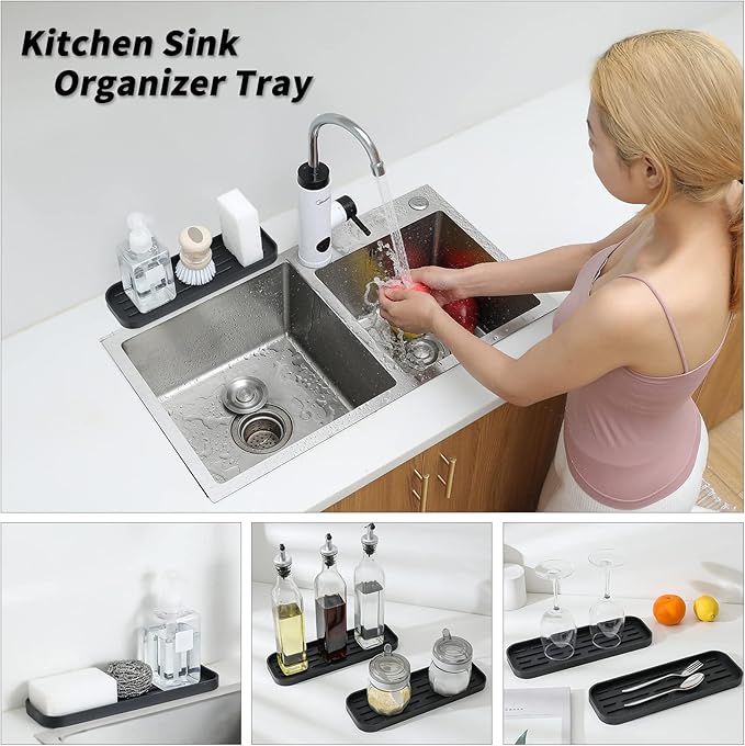 Silicone Kitchen Sink Organizer Tray - Image 3