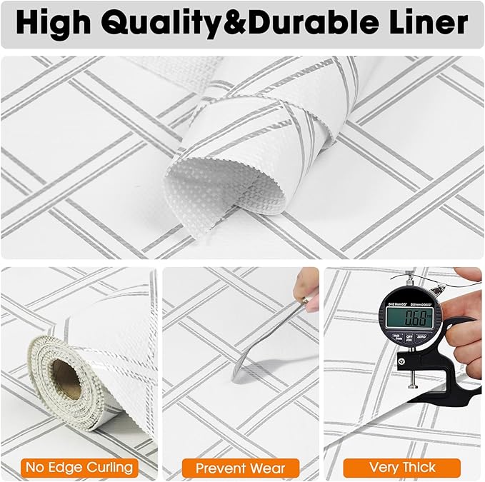 Drawer and Shelf Liner for Kitchen Cabinets Non-Adhesive, Non-Slip Cabinet - Image 5