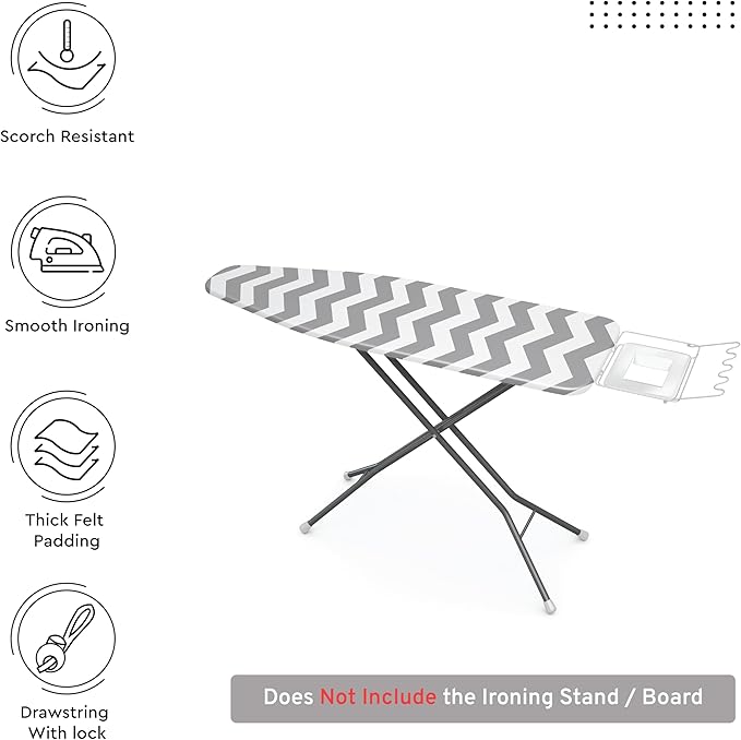 Encasa XO Ironing Board Cover and Pad 54"x15" - Image 3