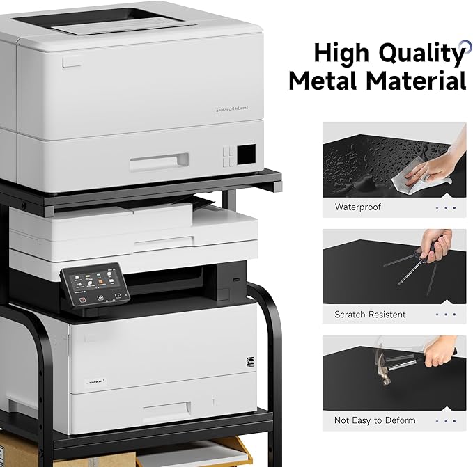 Printer Stand, 20×16×28'' Metal Printer Table - Image 7