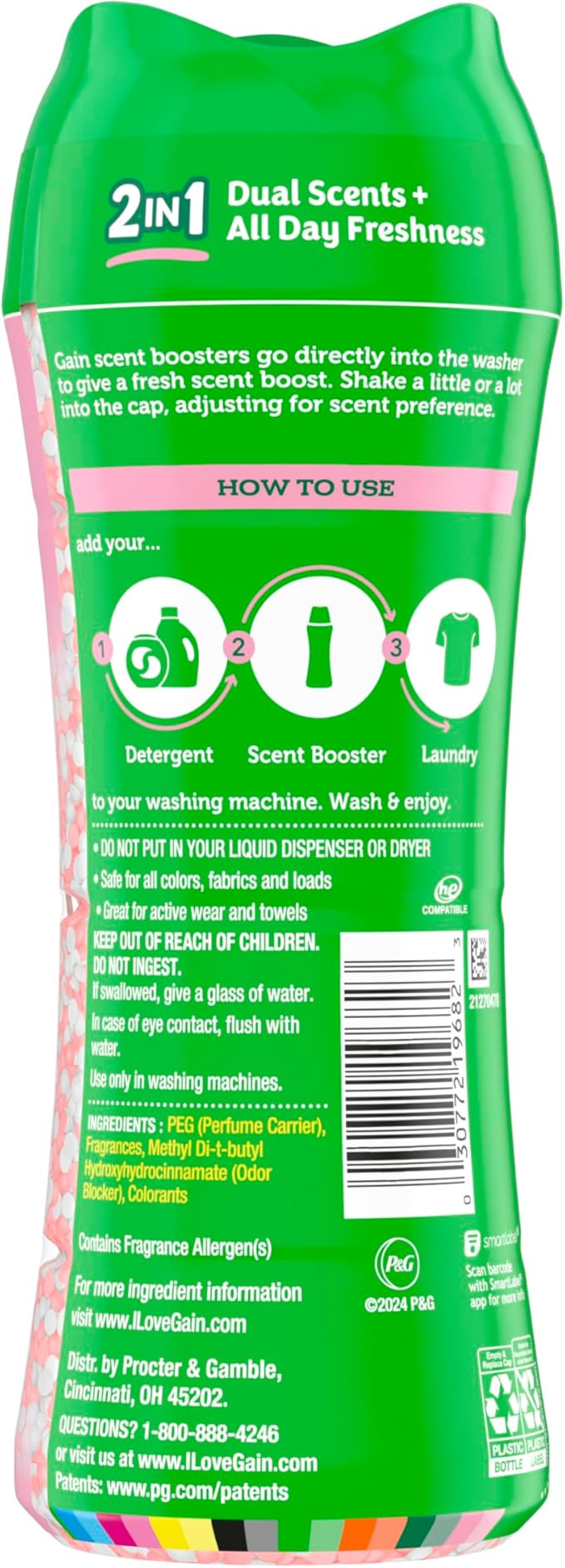 Gain Tango 2-in-1 Laundry Scent Booster Beads, Strawberry and Shea Scent - Image 10