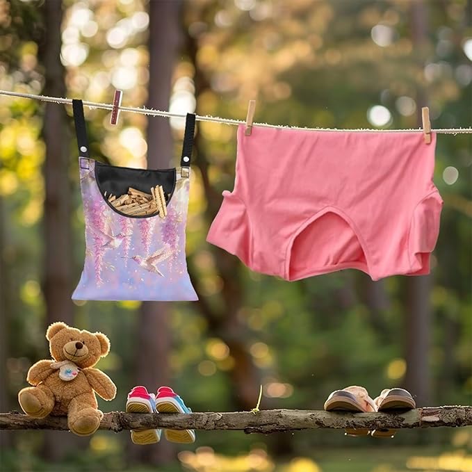Clothespin Bag for Outdoor Laundry Clothesline and Clothes Pin Holder - Image 3