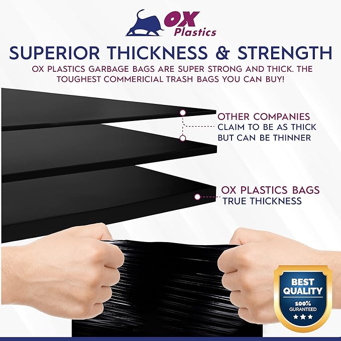 Ox Plastics Trash Can Liners Bags - Image 2