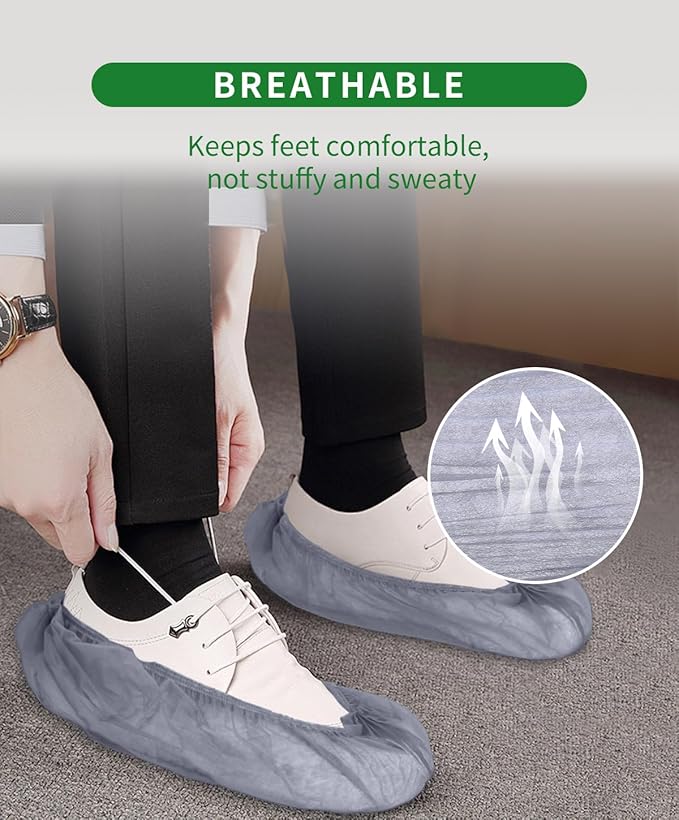 50Pcs Non-Woven Shoe Covers Disposable Non Slip - Image 4