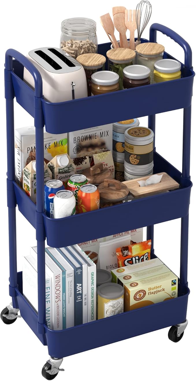 Sywhitta 3-Tier Plastic Rolling Utility Cart - Image 8