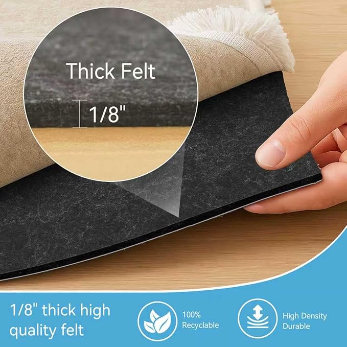 Warmstar 3x5 FT Non Slip Rug Pad, 100% Waterproof Felt Rug Pad - Image 5