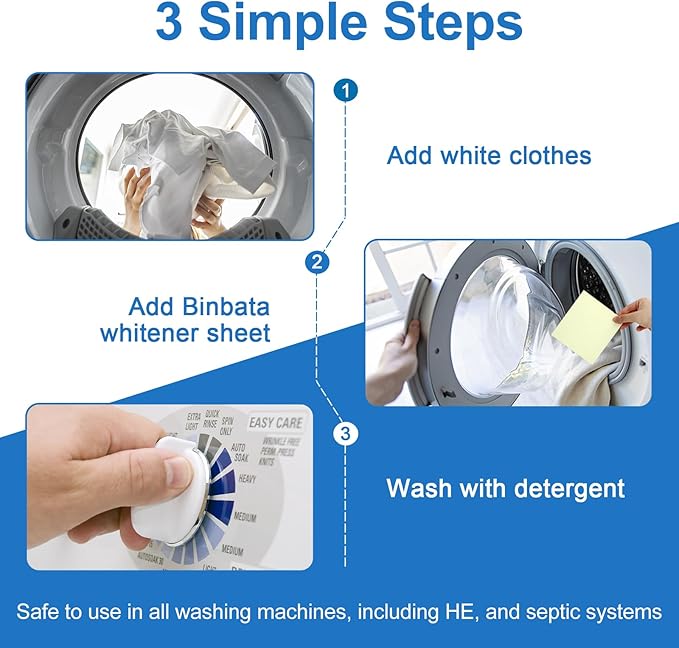Eco Laundry Whitener Sheets 78 Count – Binbata Unscented High Concentrated - Image 3