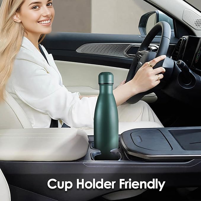 17oz Cola-Bottle Shaped Stainless Steel Leak-proof Water Bottle, Double Wall - Image 6