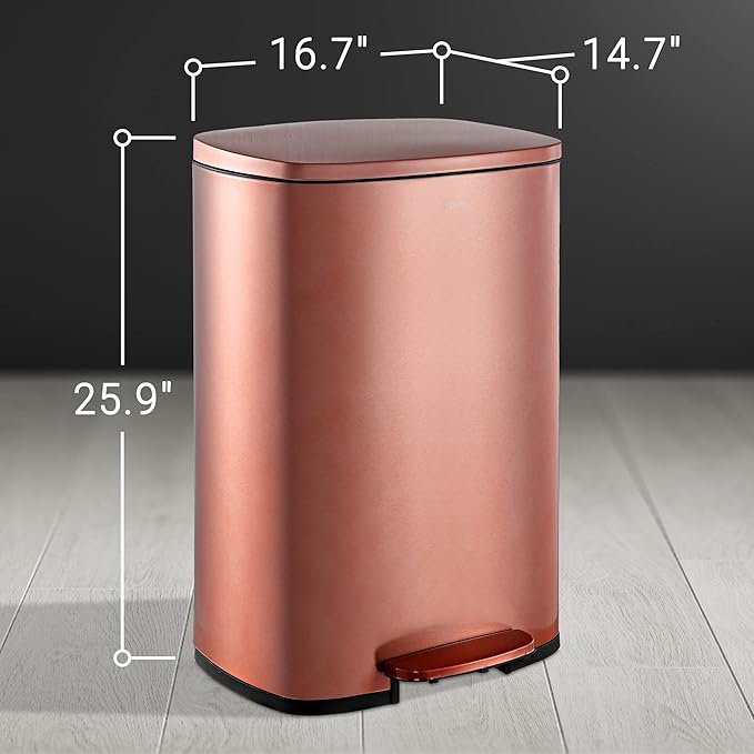 happimess HPM1006D Connor Rectangular Trash Can - Image 6