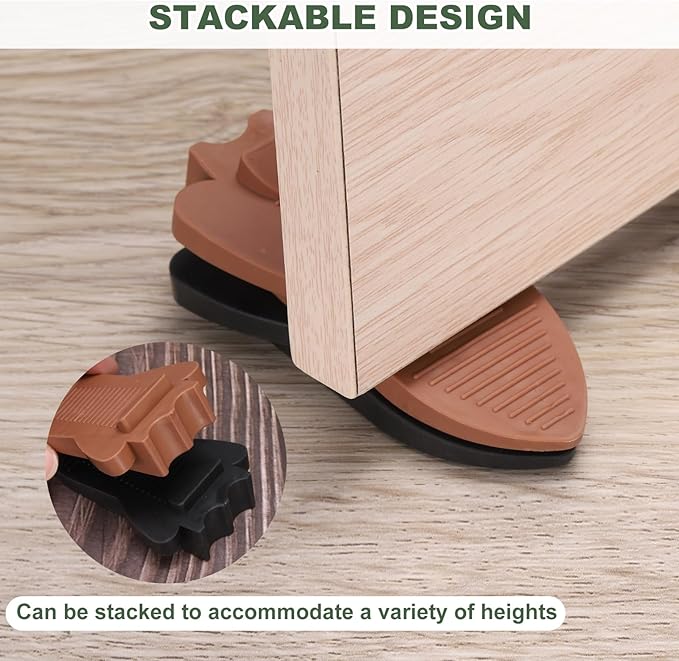 uxcell 2 Pcs Door Stoppers for Bottom of Door, Rubber Stackable Door Stopper - Image 5