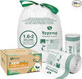 Compostable Kitchen Waste Trash Bags 1.6-2 Gallon Heavy Duty 100% Biodegradable by Sypyng