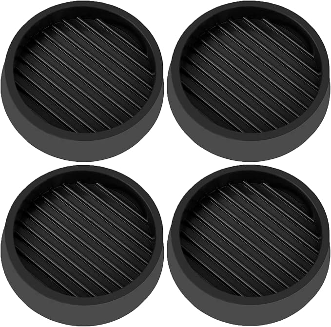 4X4 Round Rubber Caster Cups, Non Slip Furniture Pads, Anti-Slip Gripper by VOCOMO