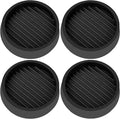 4X4 Round Rubber Caster Cups, Non Slip Furniture Pads, Anti-Slip Gripper by VOCOMO