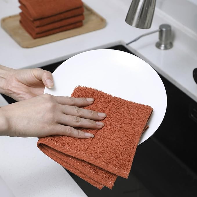 Glynniss Kitchen Dish Cloths Highly Absorbent Dish Rags 100% Cotton Wash Cloths - Image 5