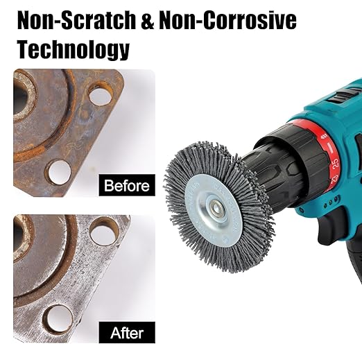 MAXMAN Nylon Drill Brush Set for Rust Removal - Image 6