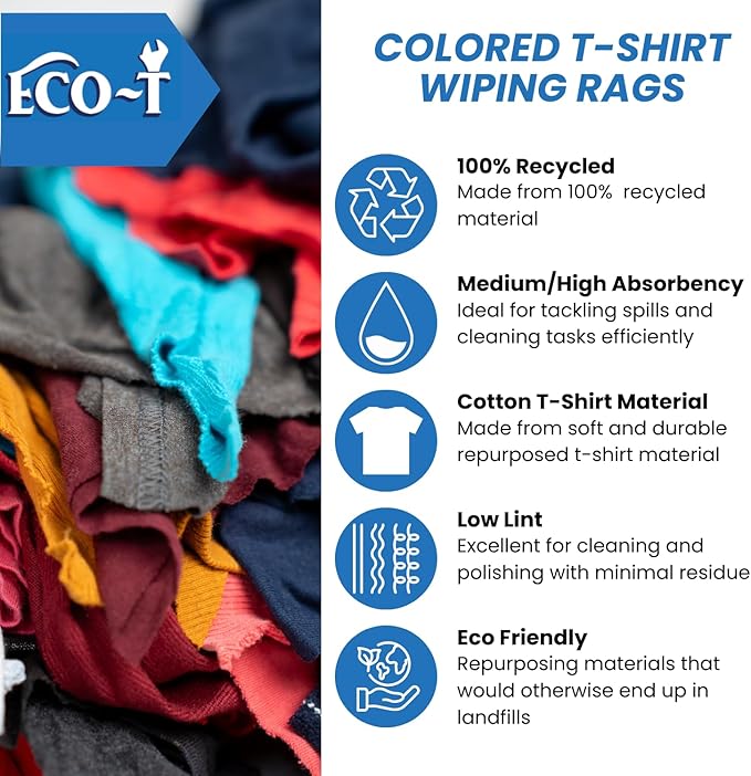 25 Lb Box Eco-T Mechanic Shop Rags - Image 3