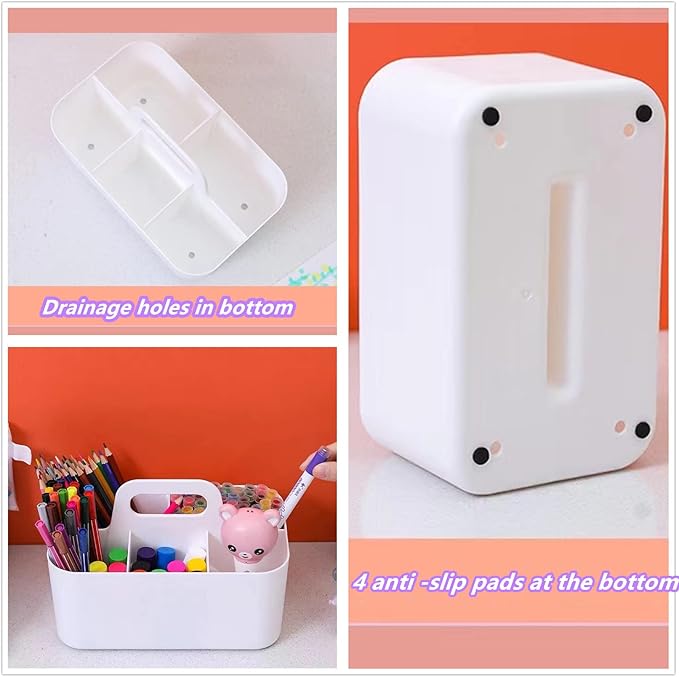 Feadily (2 Pack Plastic Shower Caddy Portable, Portable Basket - Image 8