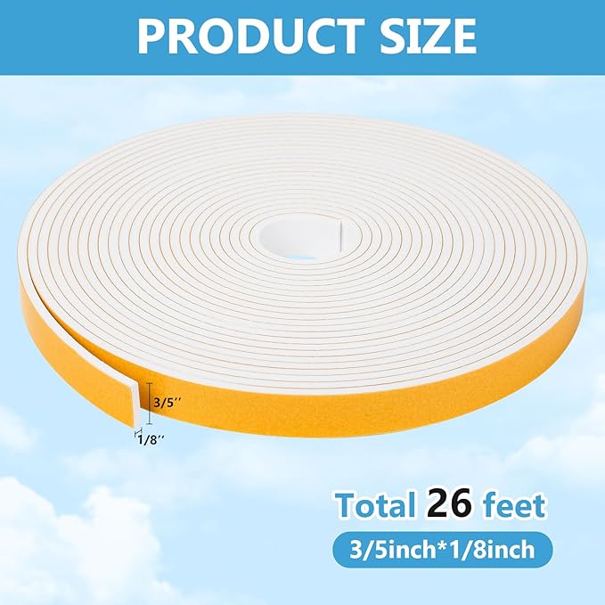 Weather Stripping Door Seal Strip, Strong Adhesive, Lightproof, Soundproof - Image 2