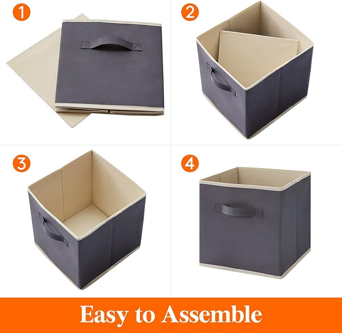 Lifewit 13 Inch Cube Storage Bins, Storage Cubes Foldable Medium Decorative - Image 2