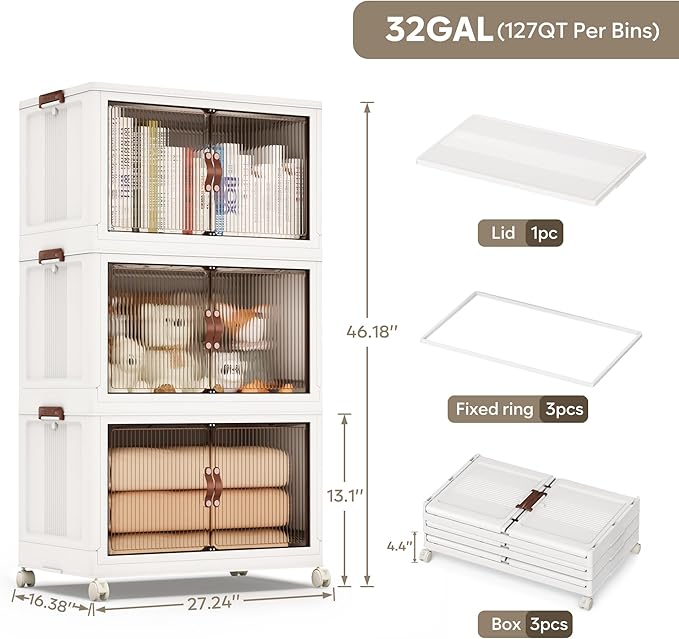 Jalove 90Gal Large Storage Bins - Image 2