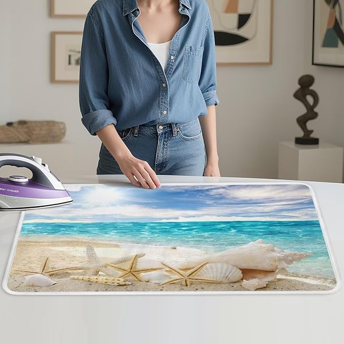 Ironing Mat Hawaiian Beach Heat Resistant Ironing Blanket Thick Portable Travel - Image 4