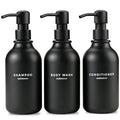 MaisoNovo Refillable Shampoo and Conditioner Bottles | 16.9 fl oz Set of 3 by MaisoNovo-TheArtofSustainableLiving