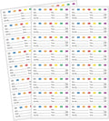 STARLIBOO Removable Multicolor Labels, Blank Stickers by STARLIBOO