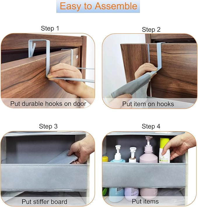 Extra Large Over The Door Organizer Storage 6-Shelves and 12 Side Pockets - Image 7