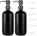 Emerson Essentials Glass Soap Bottle Dispensers, 2 Pack, Stainless-Steel Pumps by Emerson+Essentials