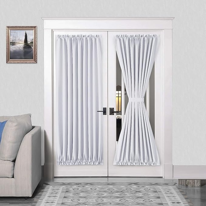 DWCN French Door Curtains – Rod Pocket Thermal Curtain by DWCN