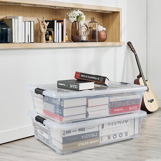 50 Quart Clear Plastic Under Bed Storage Bin - Image 6