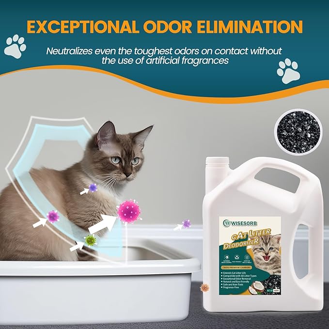 Cat Litter Deodorizer - 4Lb Activated Carbon Litter Box Odor Eliminator - Image 2