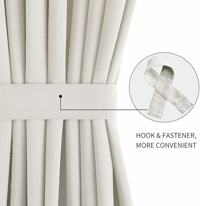 DWCN French Door Curtains – Rod Pocket Thermal Blackout Curtain - Image 2