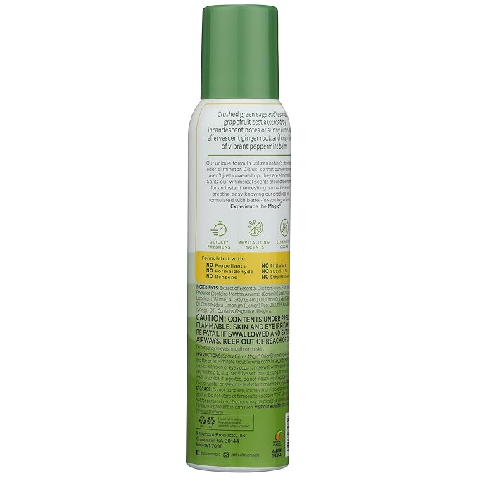 Citrus Magic Odor Eliminating Air Freshener Spray, Citrus and Sage - Image 3