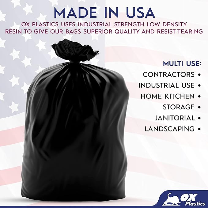 55 Gallon Trash Can Liners Bags 4 Mil - Image 3