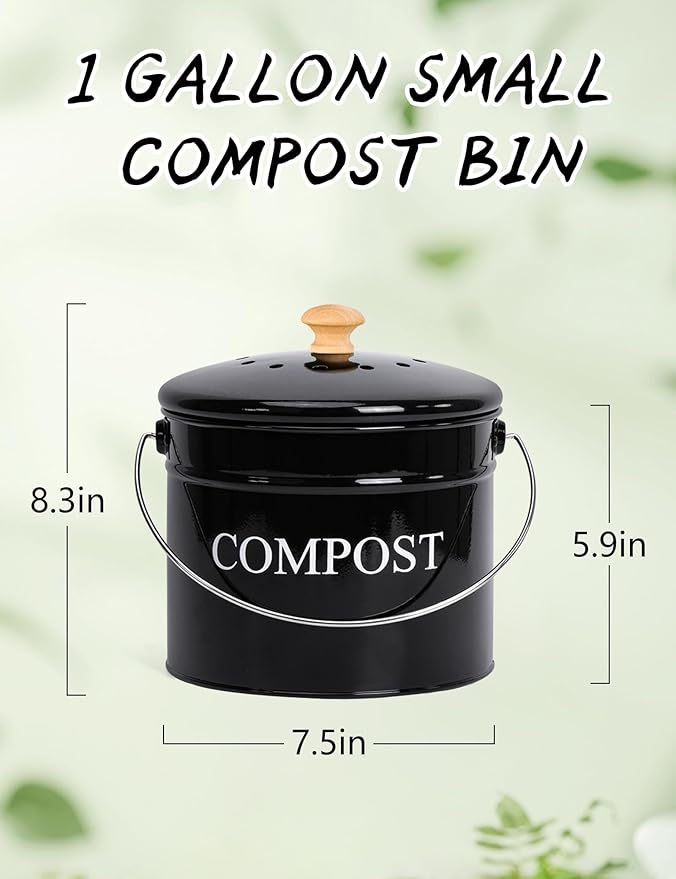 Compost Bin - 1 Gallon Countertop Composter - Image 5