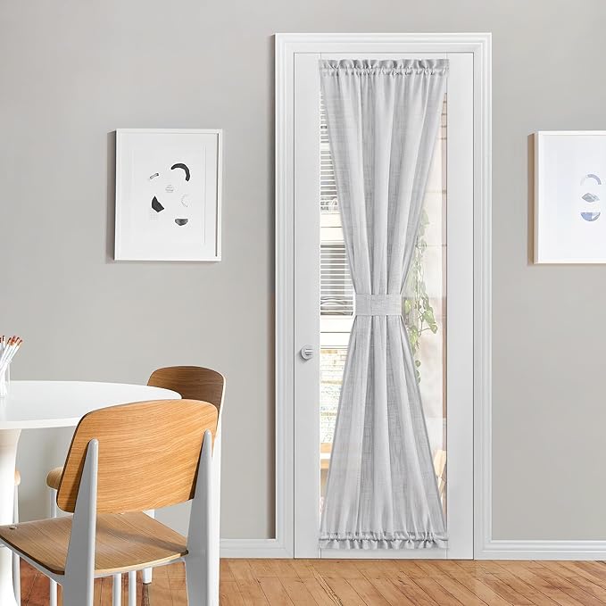 NICETOWN Sidelight Curtain for Light Filtering Linen Window Sheer Curtains for by NICETOWN