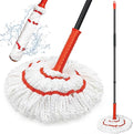 Self Wringing Twist Mop for Floor Cleaning, 57.5 inches Long Handle Cotton by TidyBliss