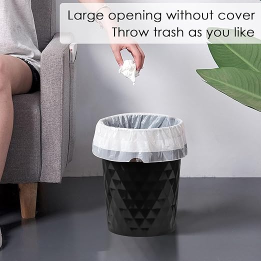YGJT Small Trash Can, 3 Pack 1.8 Gallons Bathroom Trash Can, Slim Waste Basket - Image 3