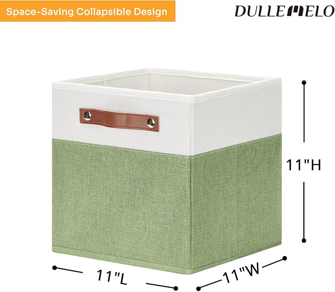 DULLEMELO 11x11 Cube Fabric Organizer Storage Bins - Image 3