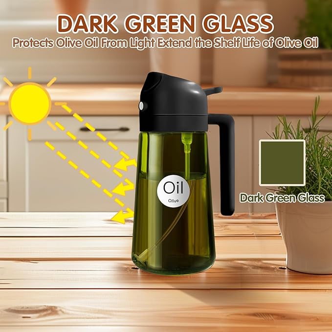 YARRAMATE 16oz/470ml Light-Blocking Dark Oil Sprayer - Image 2